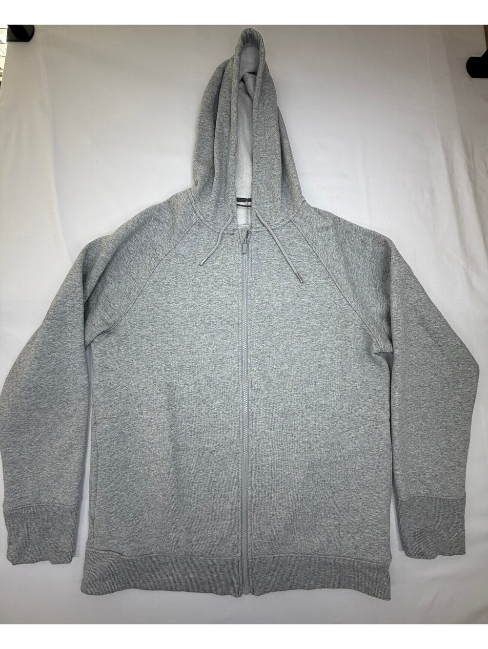 All in Motion Men's Full Zip Hoodie Fleece Solid Gym Running Size M Grey NWOT